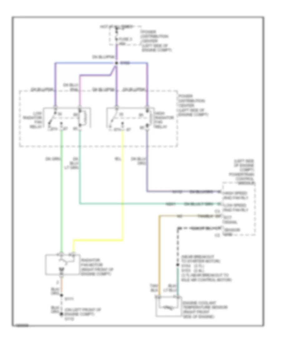 Cooling Fan Wiring Diagram for Jeep Liberty Sport 2004