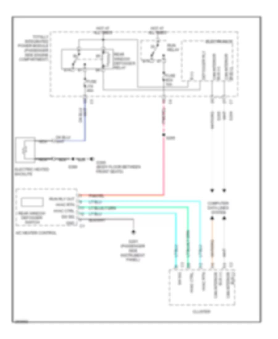 Defoggers Wiring Diagram for Jeep Wrangler Unlimited Rubicon 2007