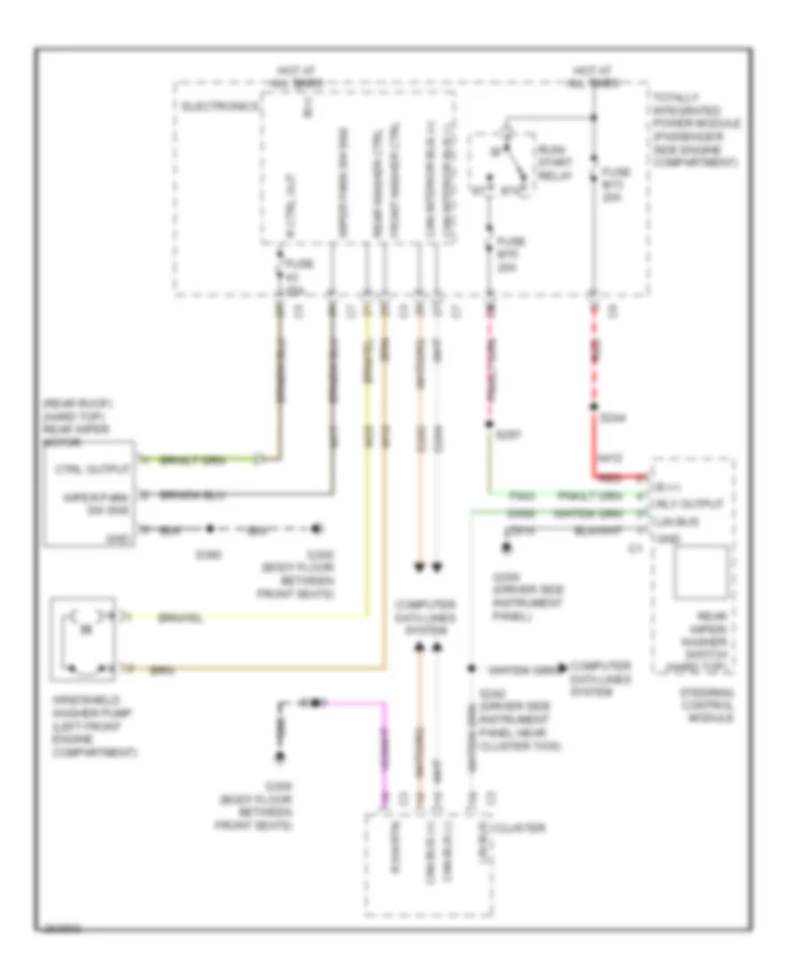 Rear WiperWasher Wiring Diagram for Jeep Wrangler Unlimited Rubicon 2007