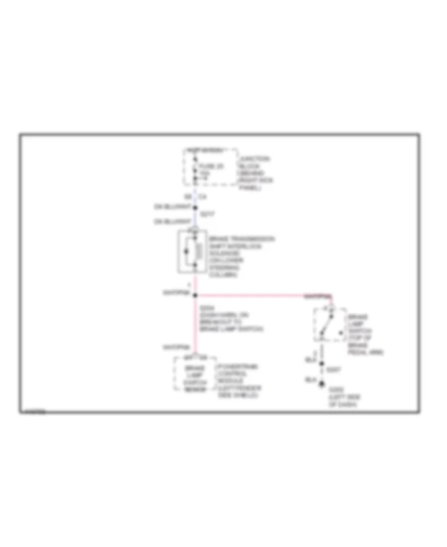 Shift Interlock Wiring Diagram for Jeep Cherokee SE 2001