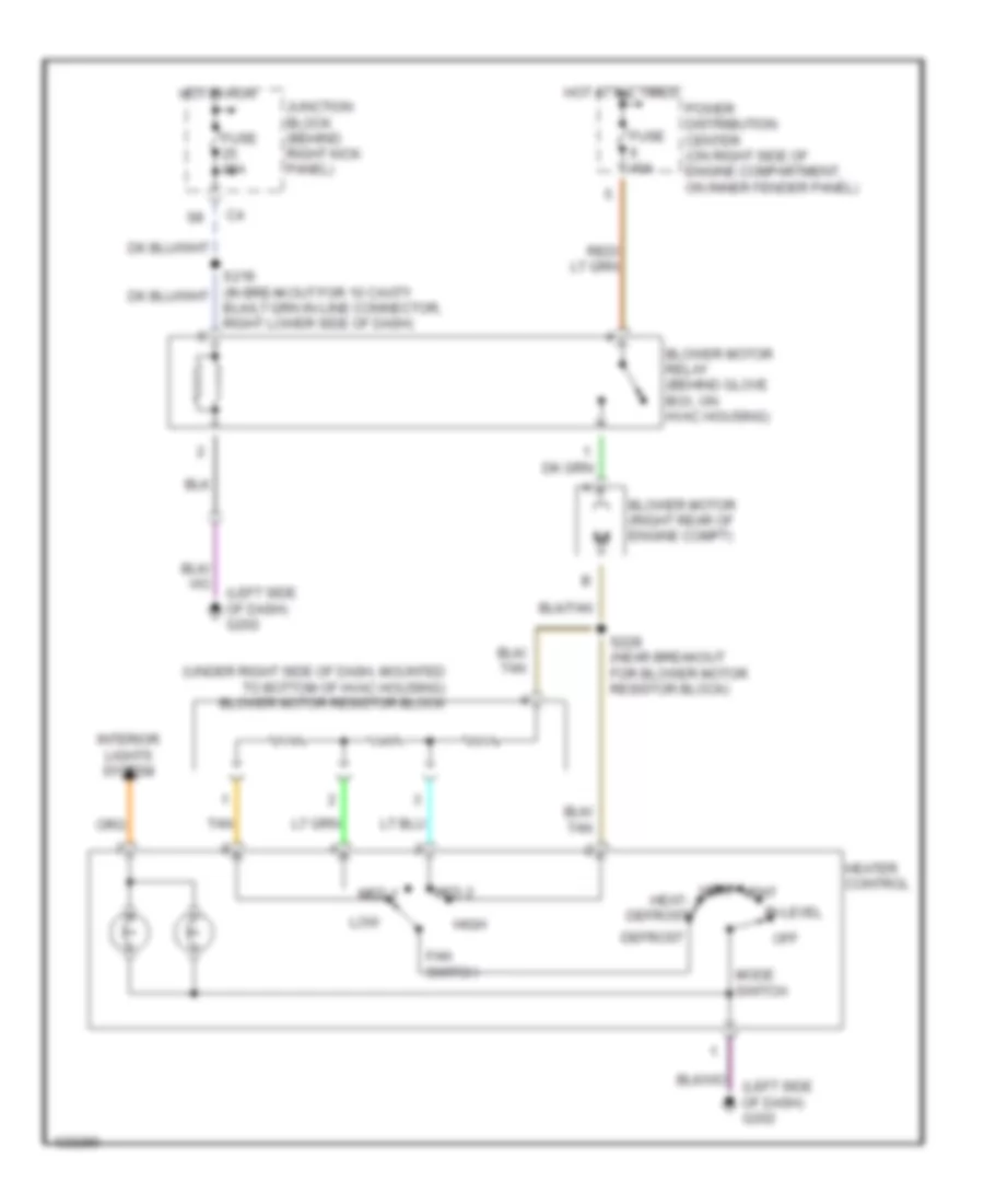Heater Wiring Diagram for Jeep Cherokee Sport 2001