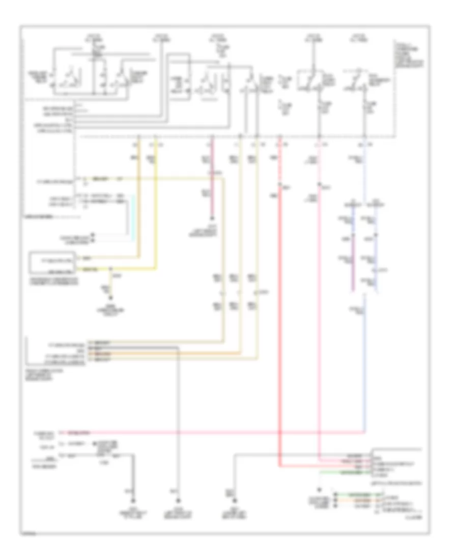 Электросхема передних стеклоочистителей дворников и омывателя лобового стекла для Jeep Liberty Sport 2010