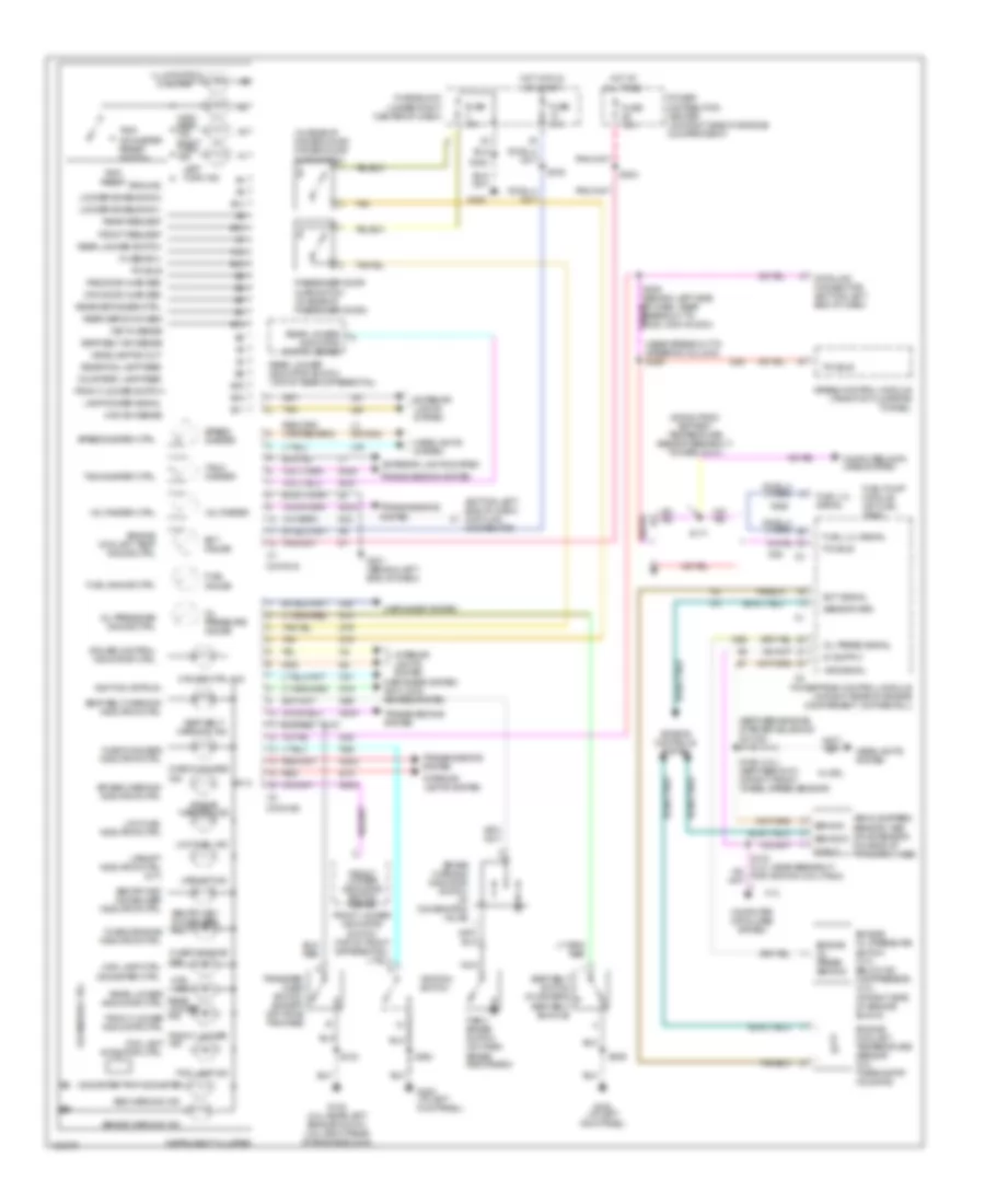 Instrument Cluster Wiring Diagram for Jeep Wrangler Sahara 2004