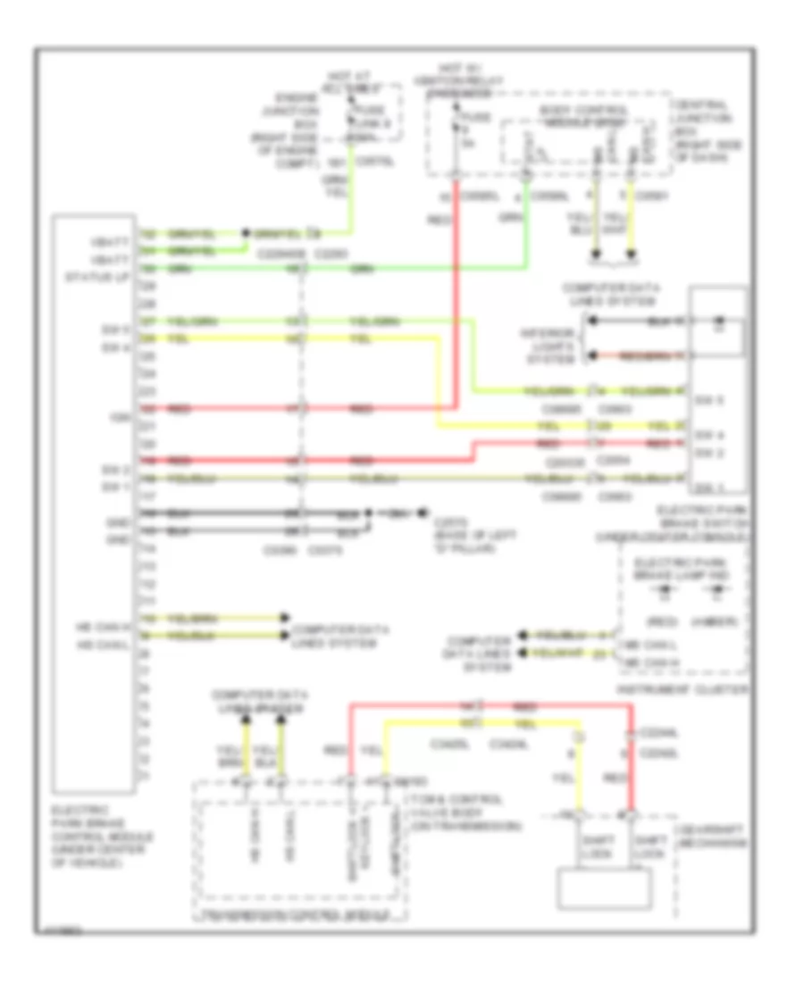 Park Brake Release Wiring Diagram for Land Rover Discovery 4 HSE 2013