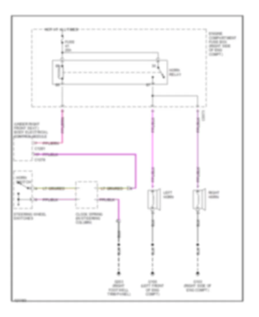 Horn Wiring Diagram for Land Rover Range Rover HSE 1999