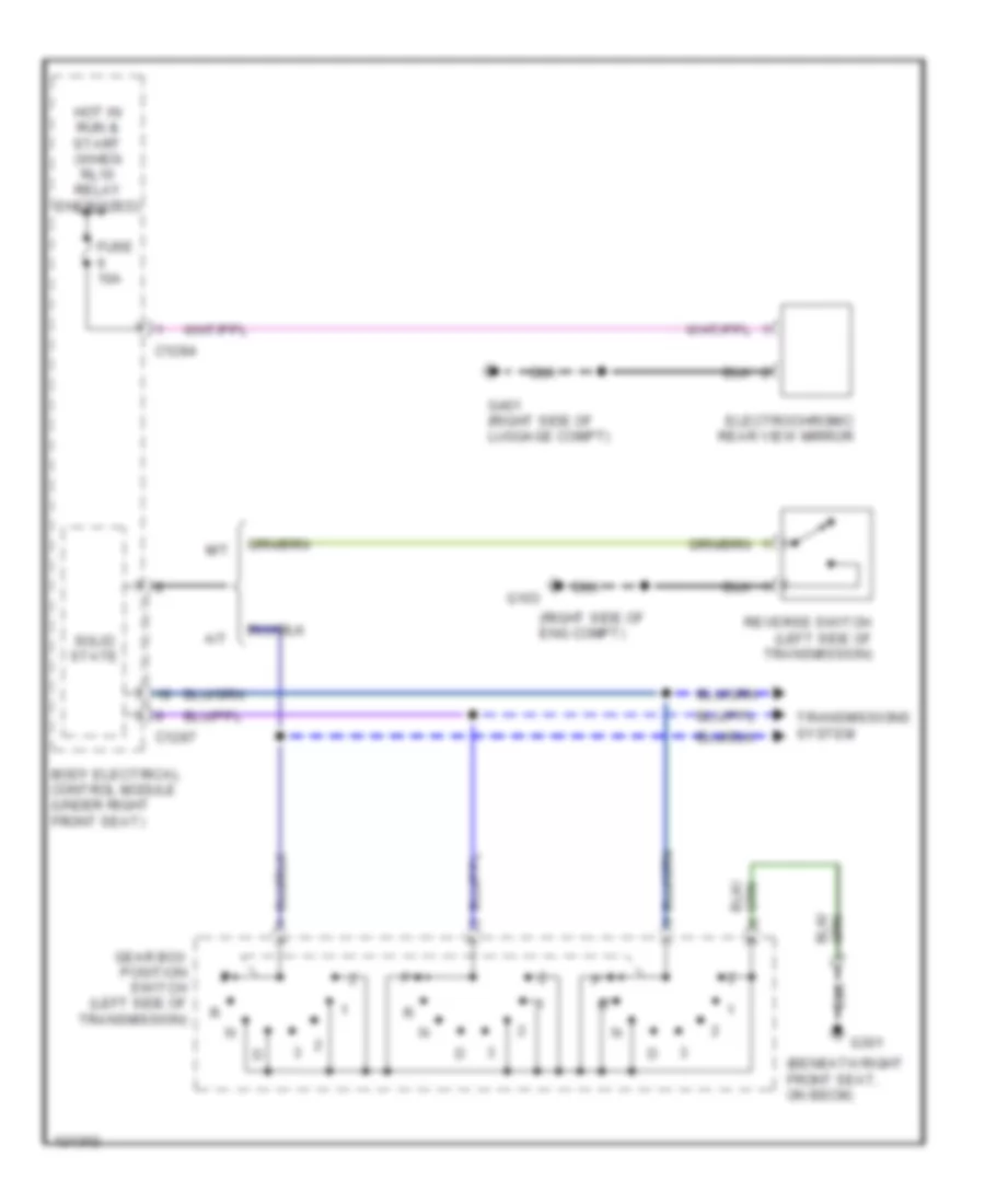 Electrochromic Mirror Wiring Diagram for Land Rover Range Rover HSE 1999