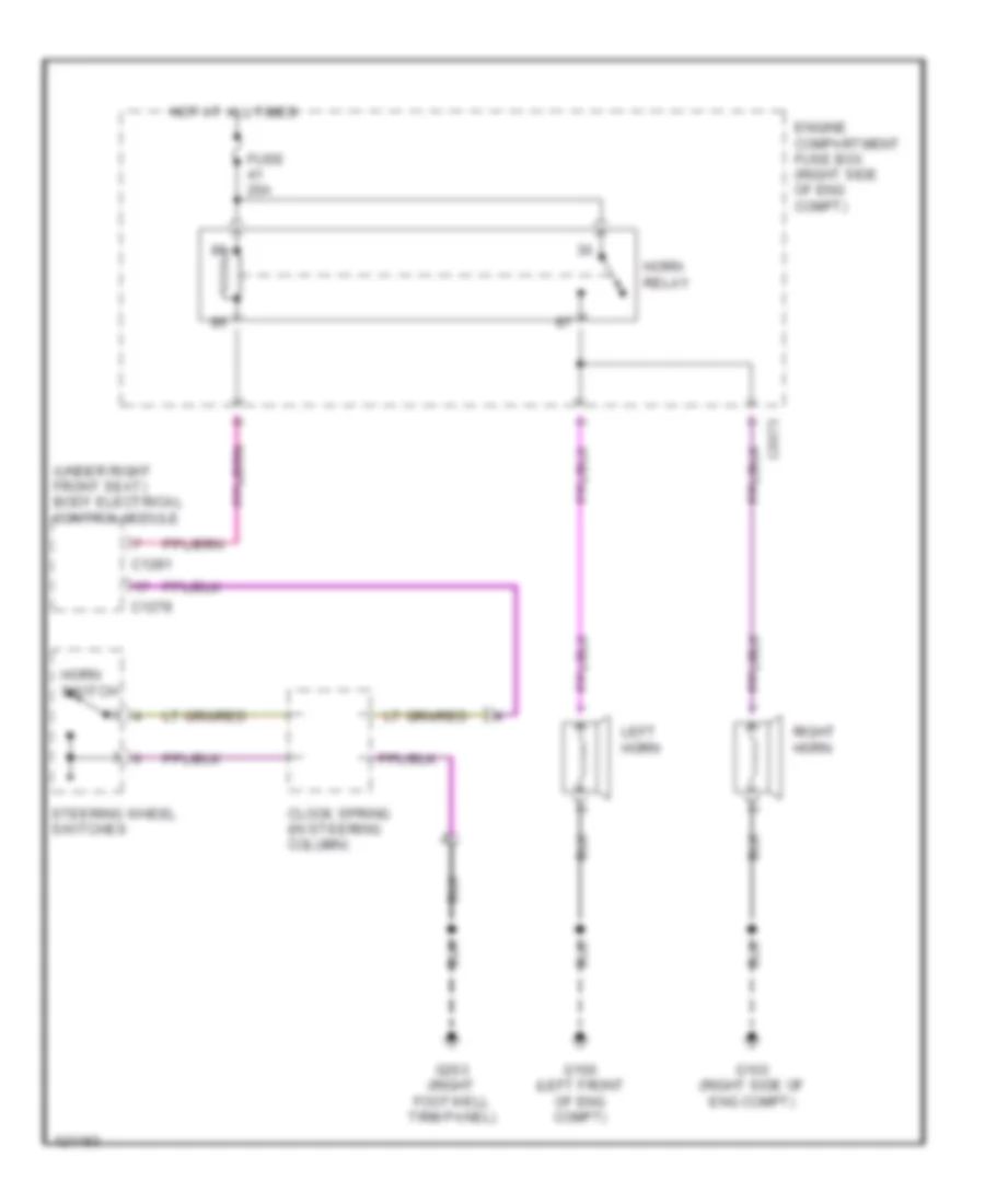 Horn Wiring Diagram for Land Rover Range Rover S 1999