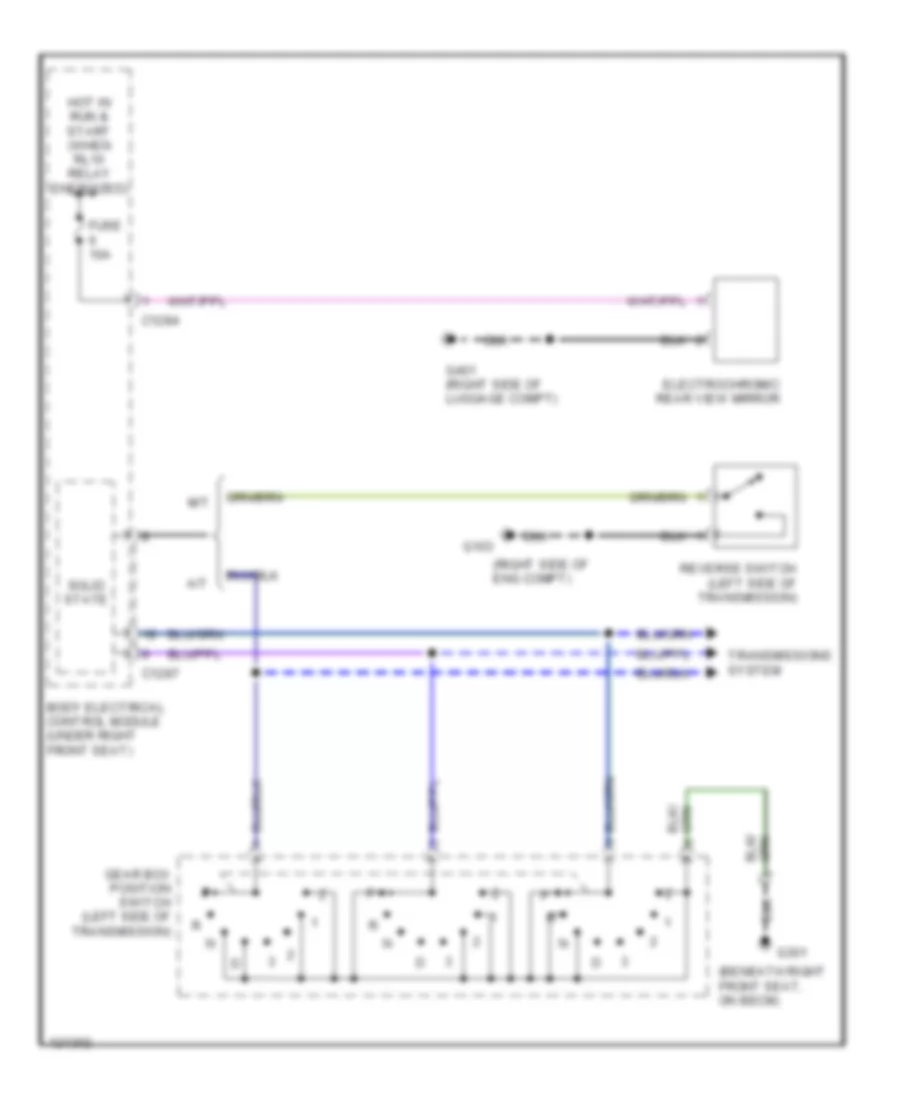 Electrochromic Mirror Wiring Diagram for Land Rover Range Rover S 1999