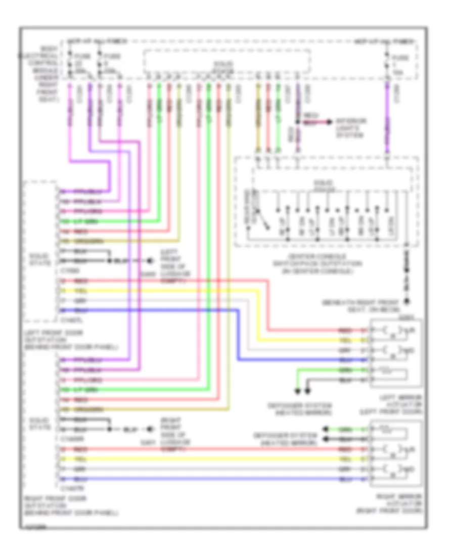 Power Mirror Wiring Diagram for Land Rover Range Rover S 1999