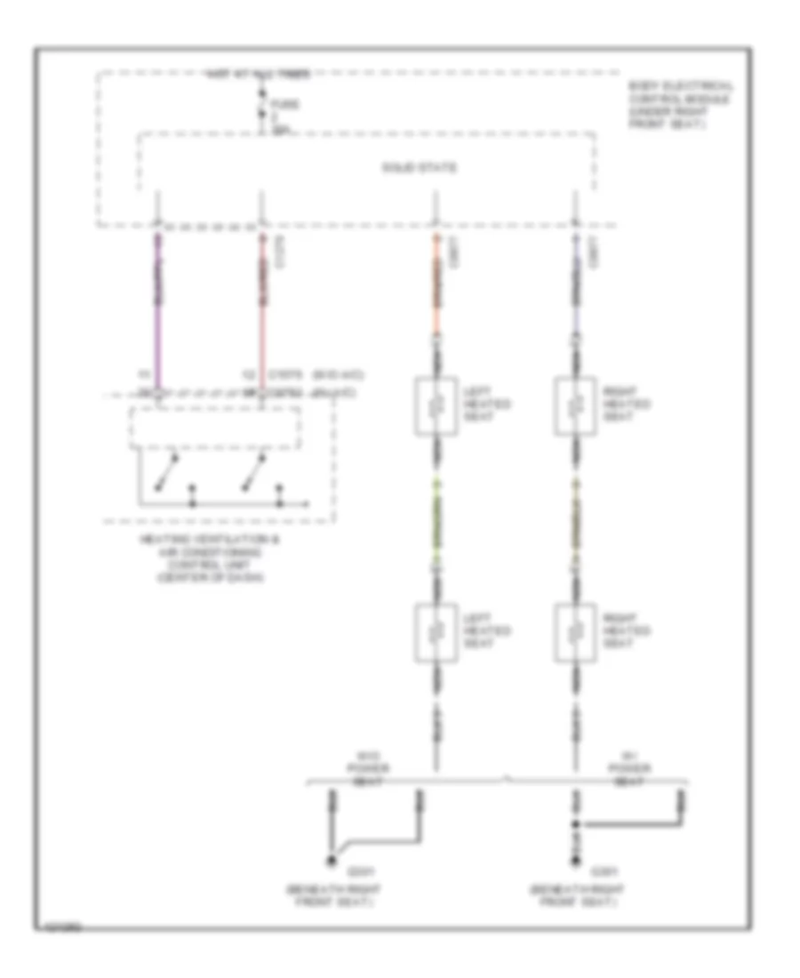 Heated Seats Wiring Diagram for Land Rover Range Rover S 1999