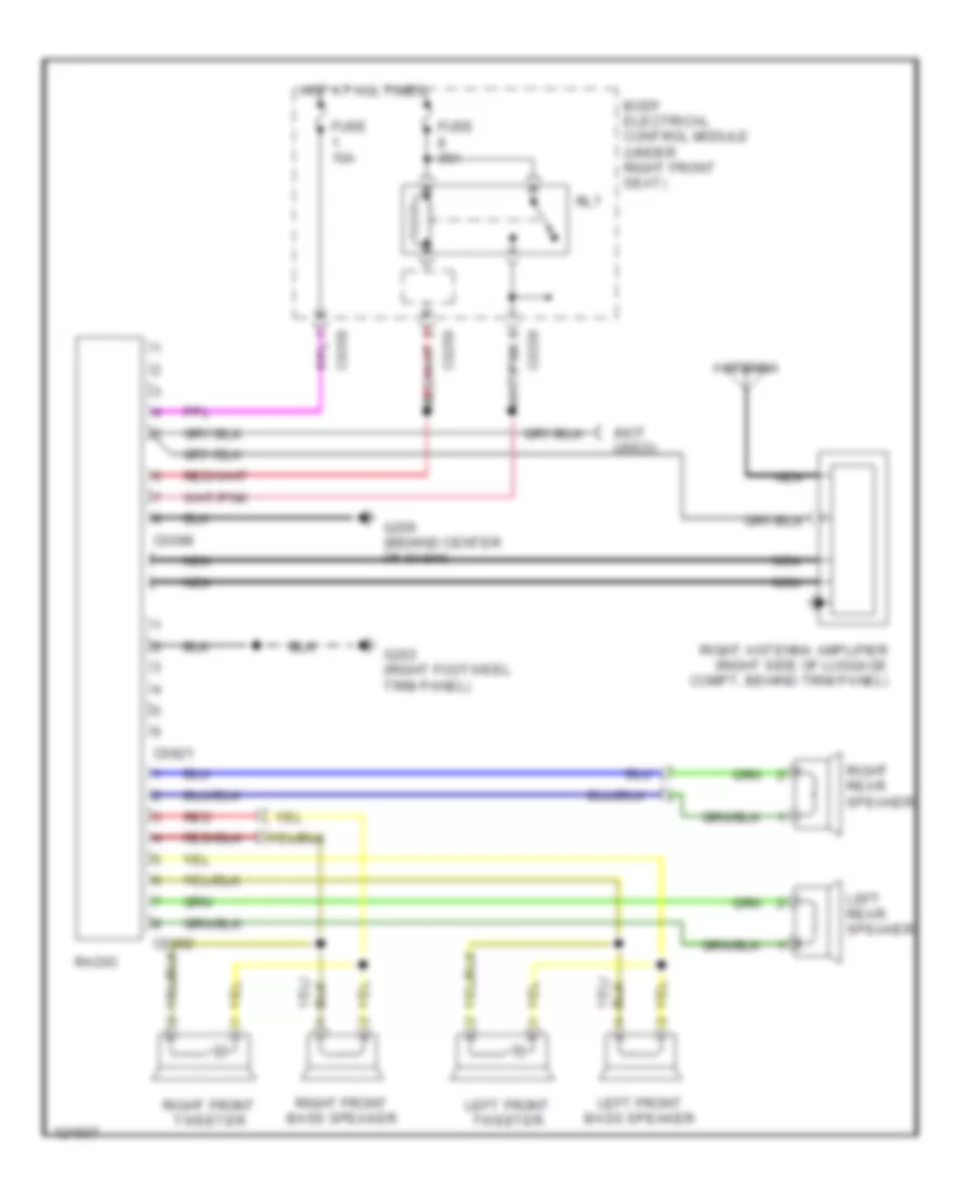 Radio Wiring Diagram Base for Land Rover Range Rover S 1999