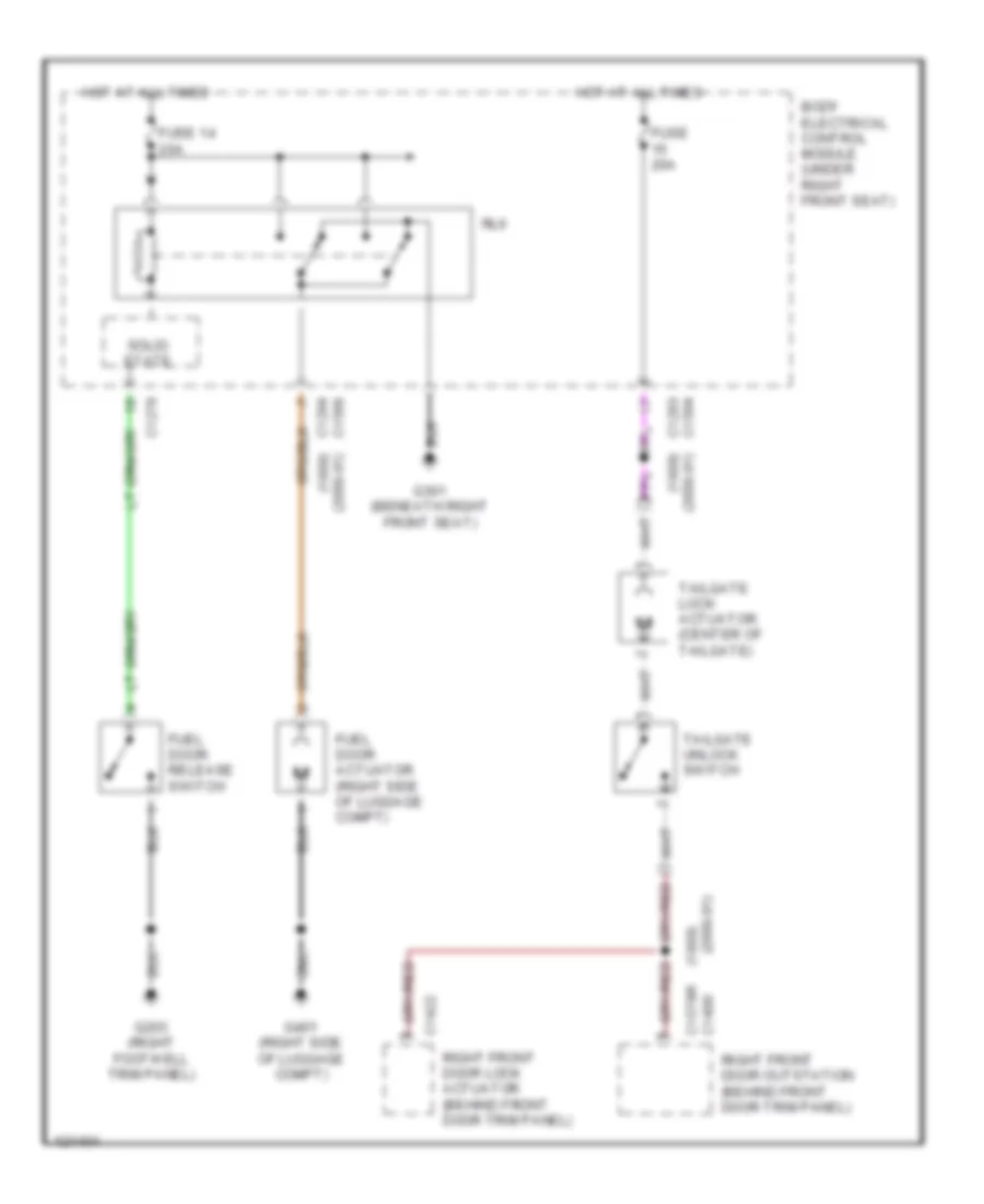 Trunk Tailgate Fuel Door Wiring Diagrams for Land Rover Range Rover S 1999