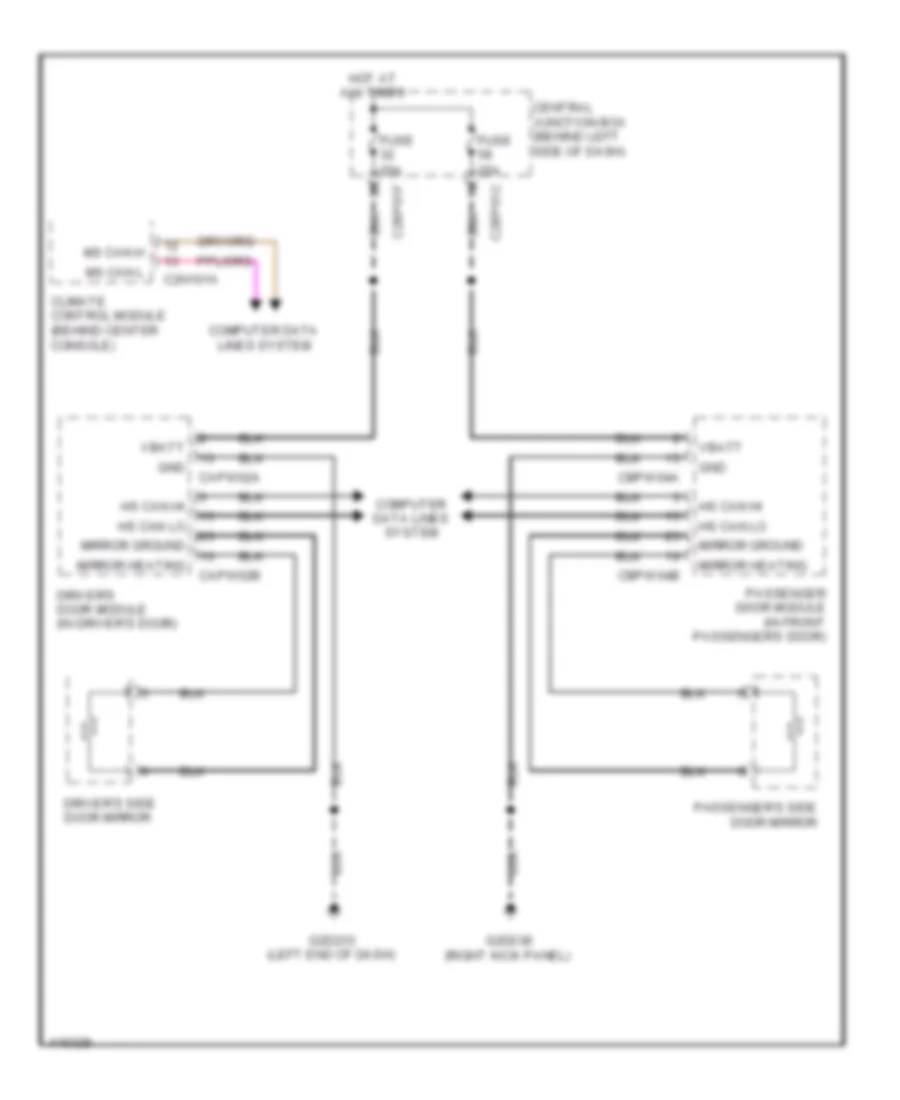 Heated Mirrors Wiring Diagram for Land Rover Range Rover Autobiography 2013