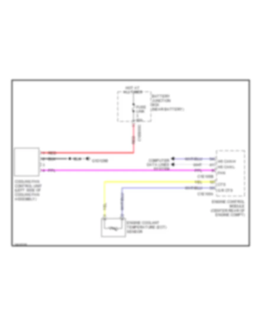 Cooling Fan Wiring Diagram for Land Rover Range Rover Evoque Dynamic 2013