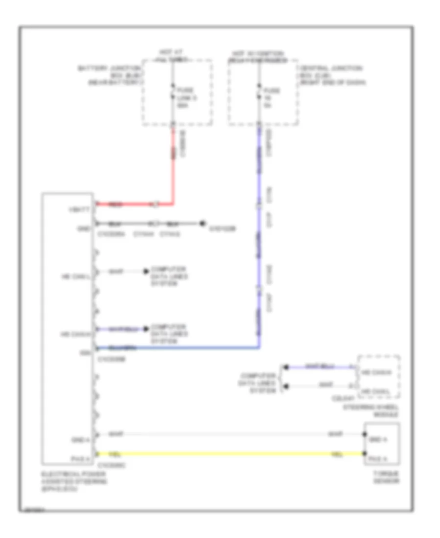 Electronic Power Steering Wiring Diagram for Land Rover Range Rover Evoque Dynamic 2013