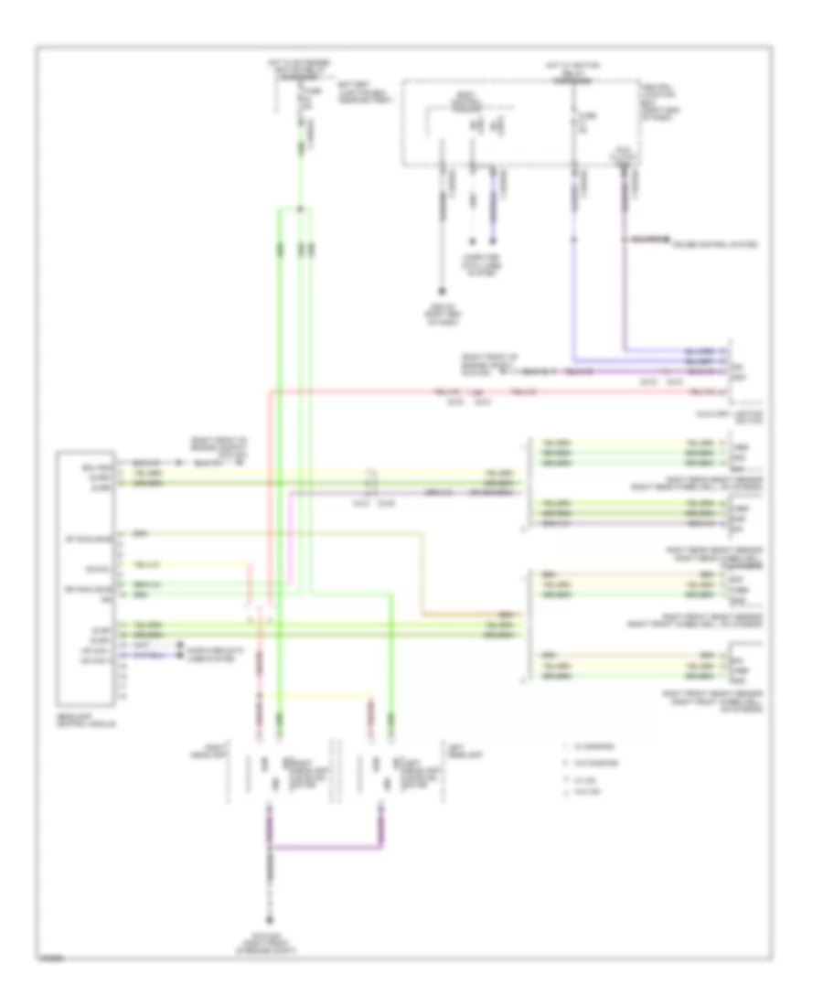 Headlamps Leveling Wiring Diagram for Land Rover Range Rover Evoque Dynamic 2013