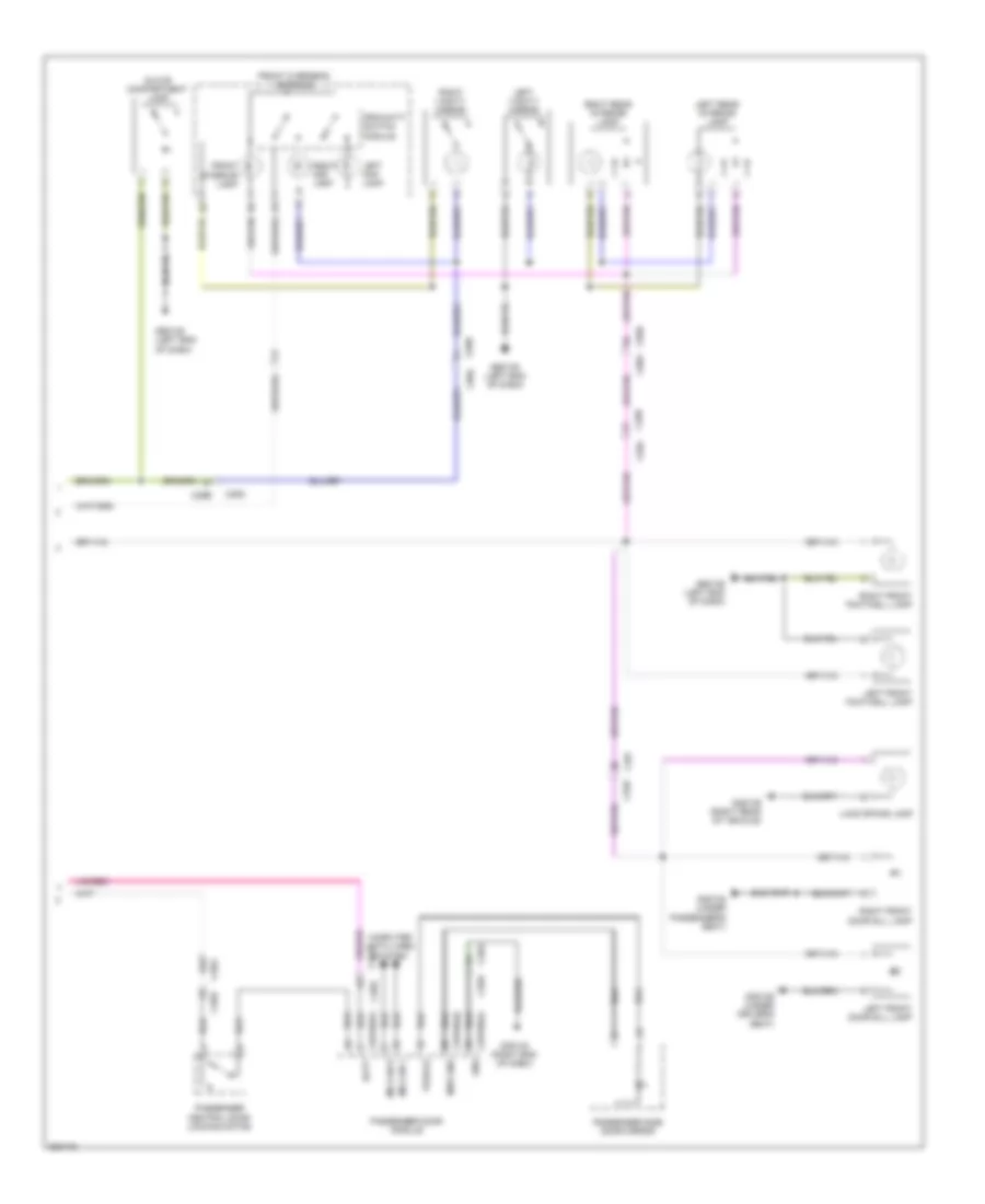 Courtesy Lamps Wiring Diagram (2 of 2) for Land Rover Range Rover Evoque Dynamic 2013