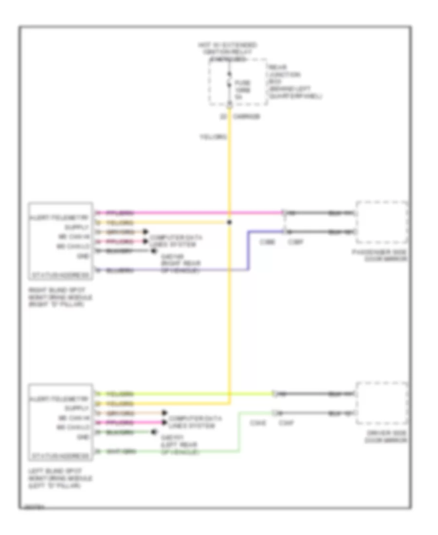 Blind Spot Monitoring Wiring Diagram for Land Rover Range Rover Evoque Dynamic 2013