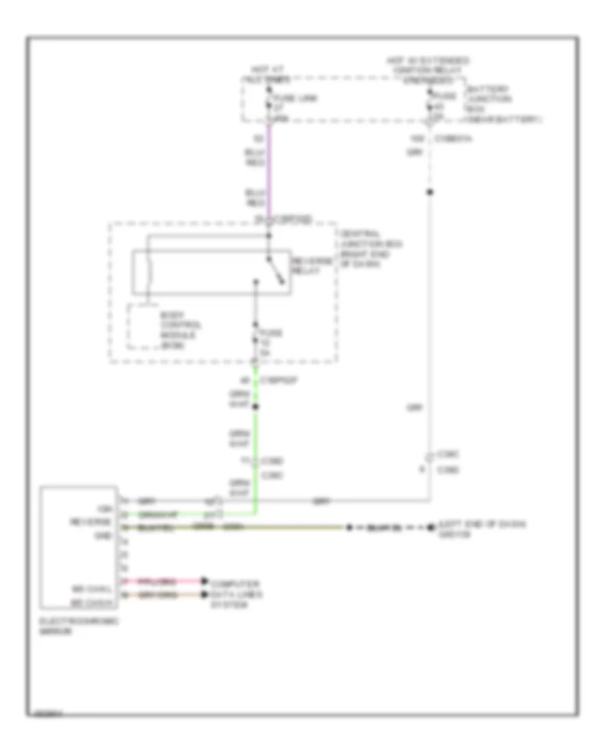 Power Mirrors Wiring Diagram for Land Rover Range Rover Evoque Dynamic 2013