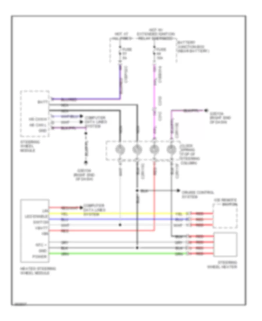 Heated Steering Wheel Wiring Diagram for Land Rover Range Rover Evoque Dynamic 2013