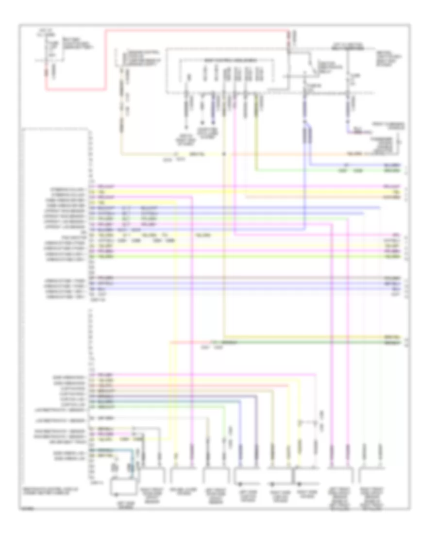 Supplemental Restraints Wiring Diagram 1 of 2 for Land Rover Range Rover Evoque Dynamic 2013