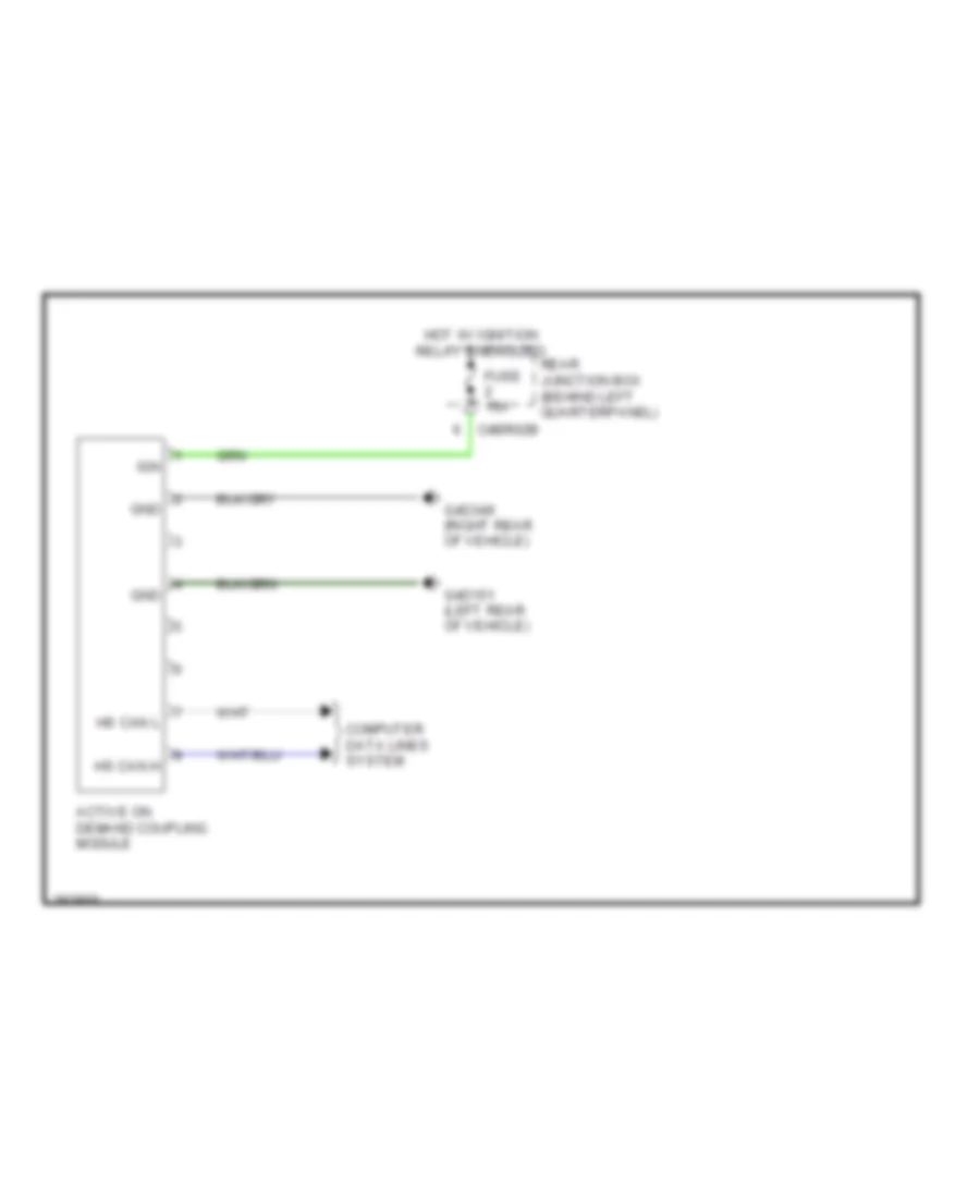 Rear Differential Lock Wiring Diagram for Land Rover Range Rover Evoque Dynamic 2013