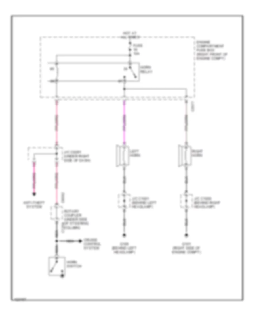 Horn Wiring Diagram for Land Rover Discovery Series II 2000