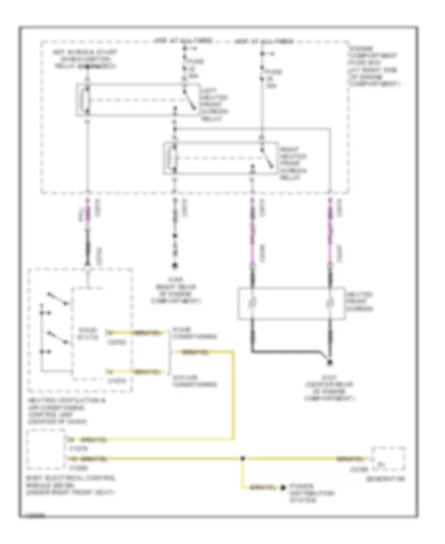 Heated Windshield Wiring Diagram for Land Rover Range Rover HSE 2000