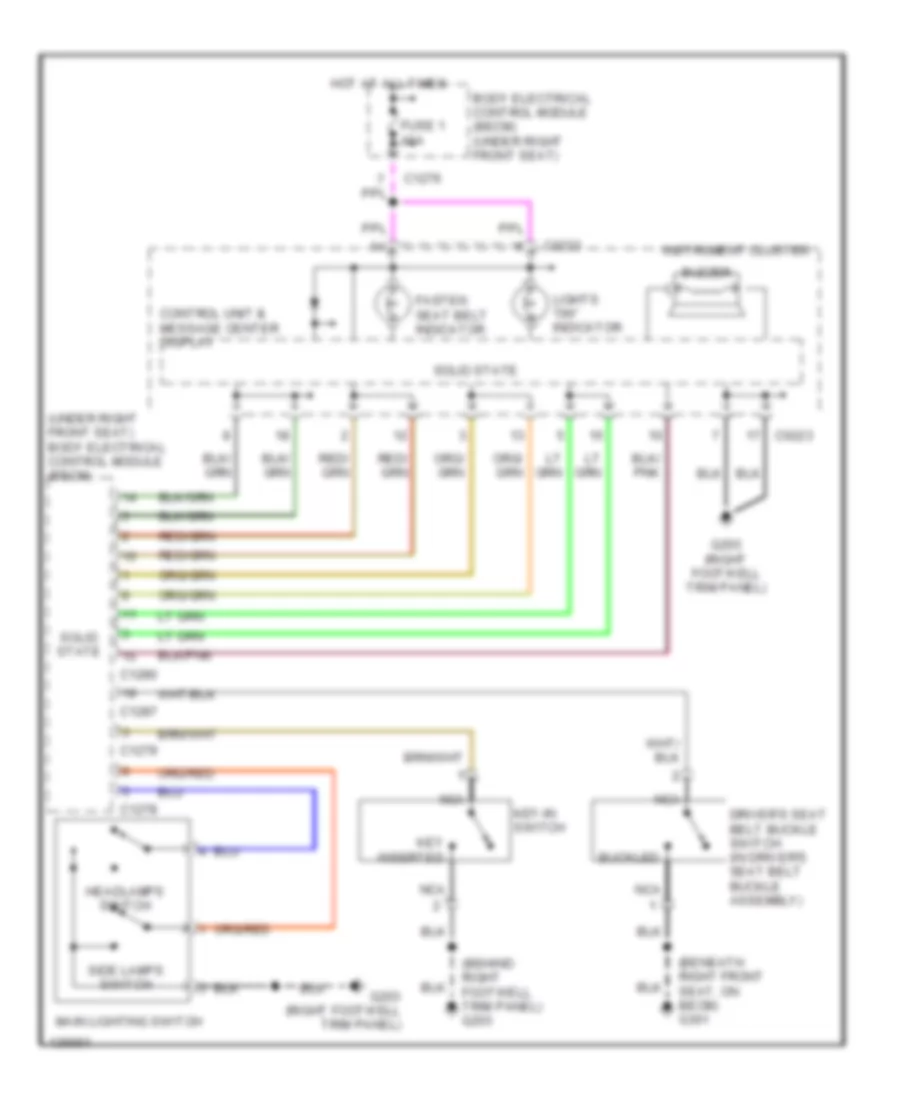 Warning System Wiring Diagrams for Land Rover Range Rover HSE 2000