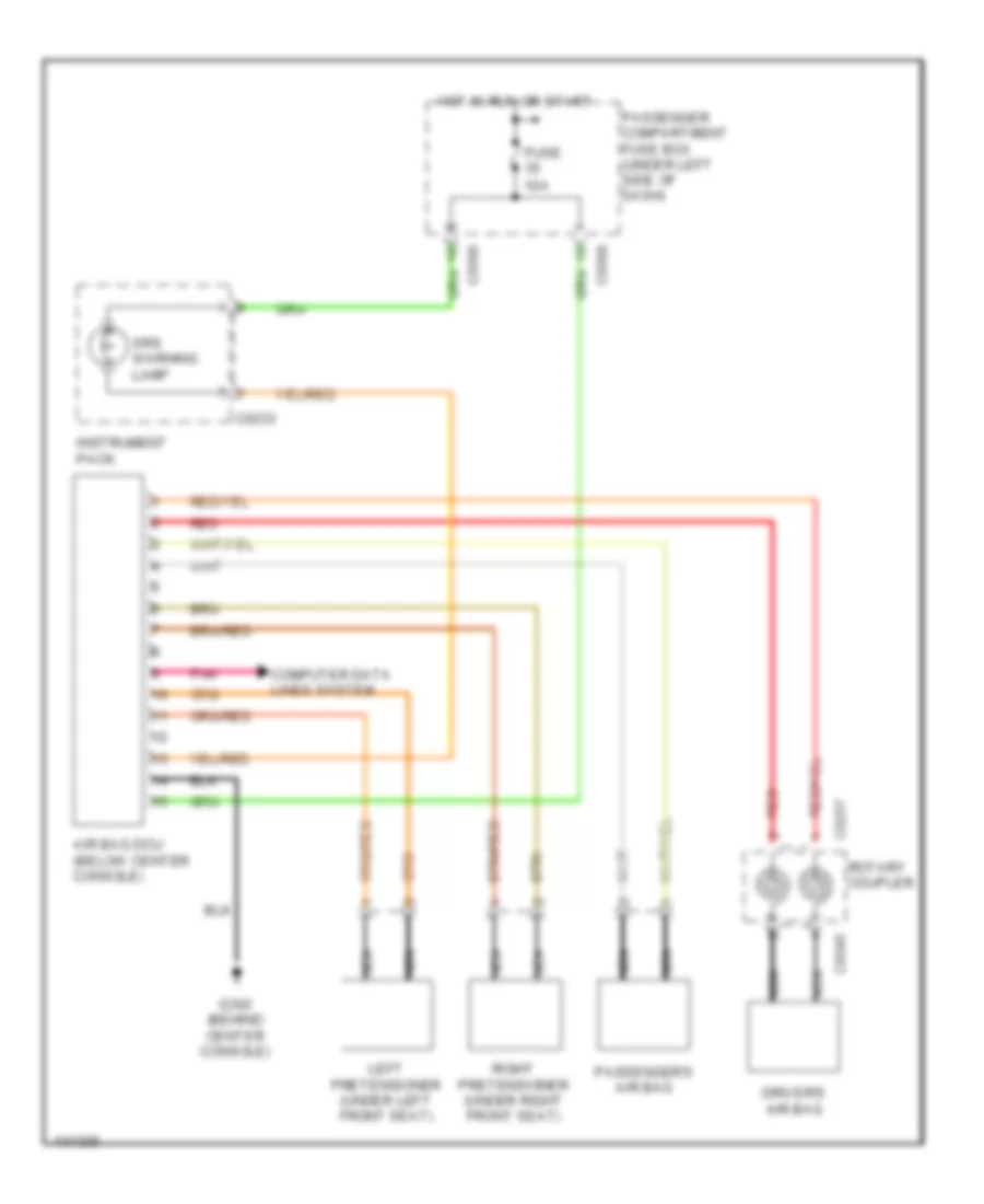 Supplemental Restraint Wiring Diagram for Land Rover Discovery Series II LE 2001