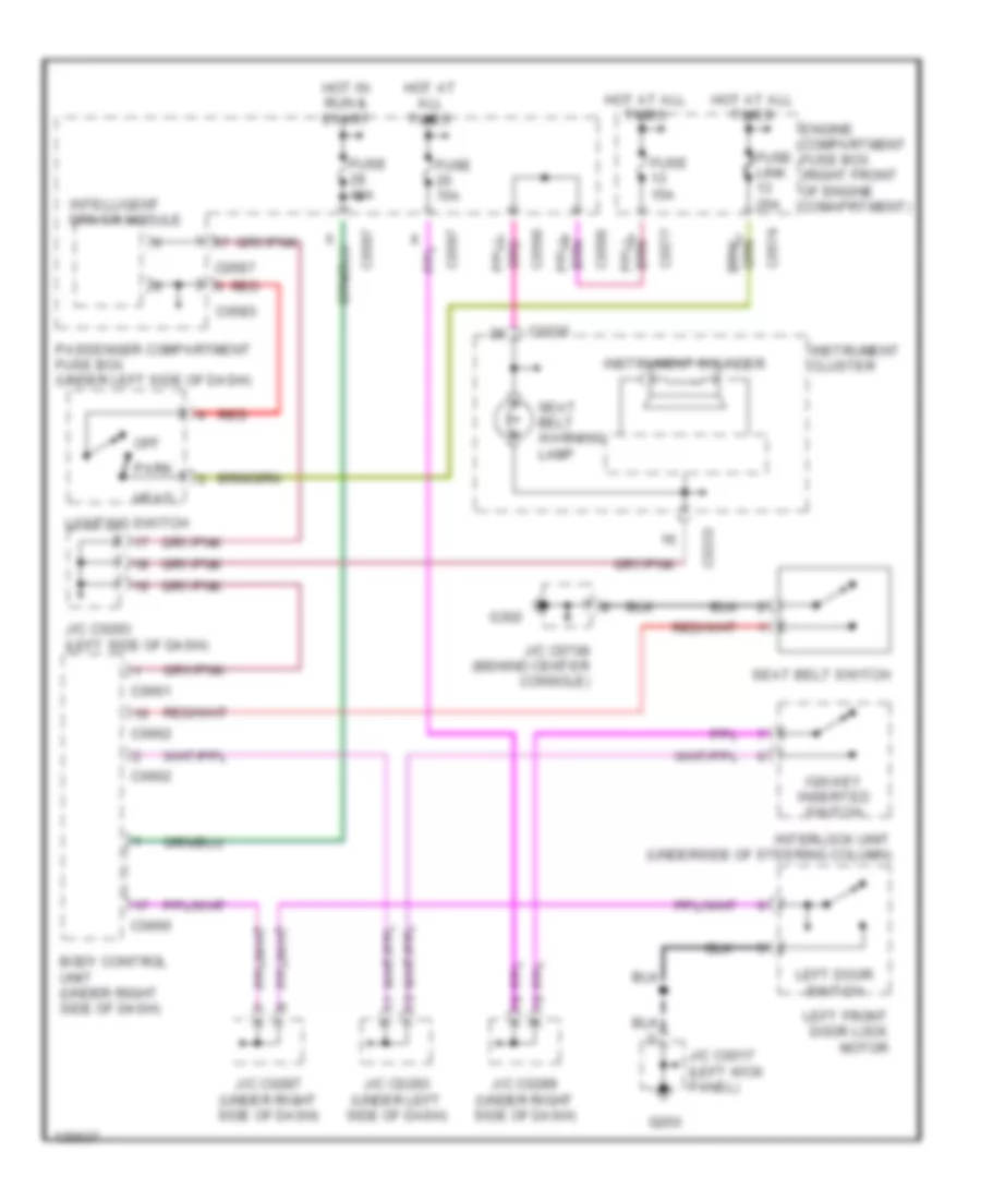 Warning System Wiring Diagrams for Land Rover Discovery Series II LE 2001