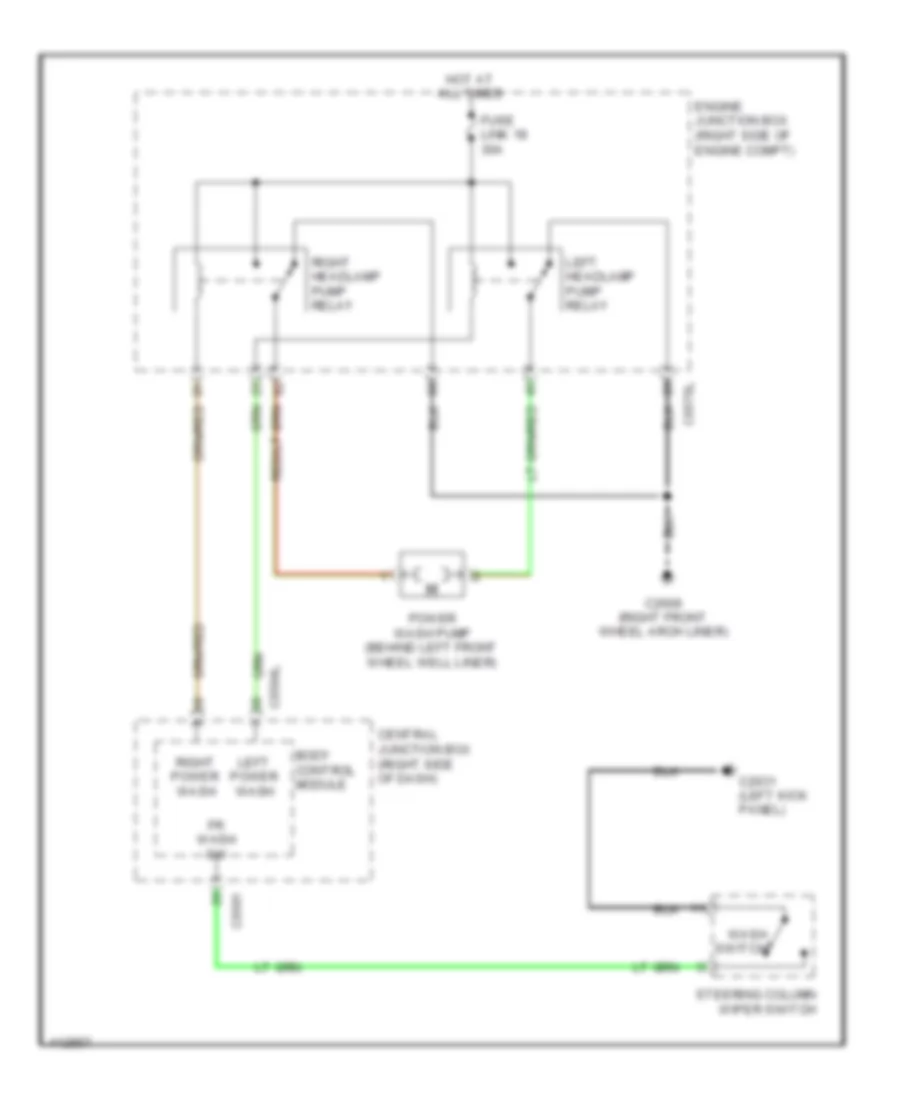 Power Wash Wiring Diagram for Land Rover Range Rover Sport Autobiography 2013