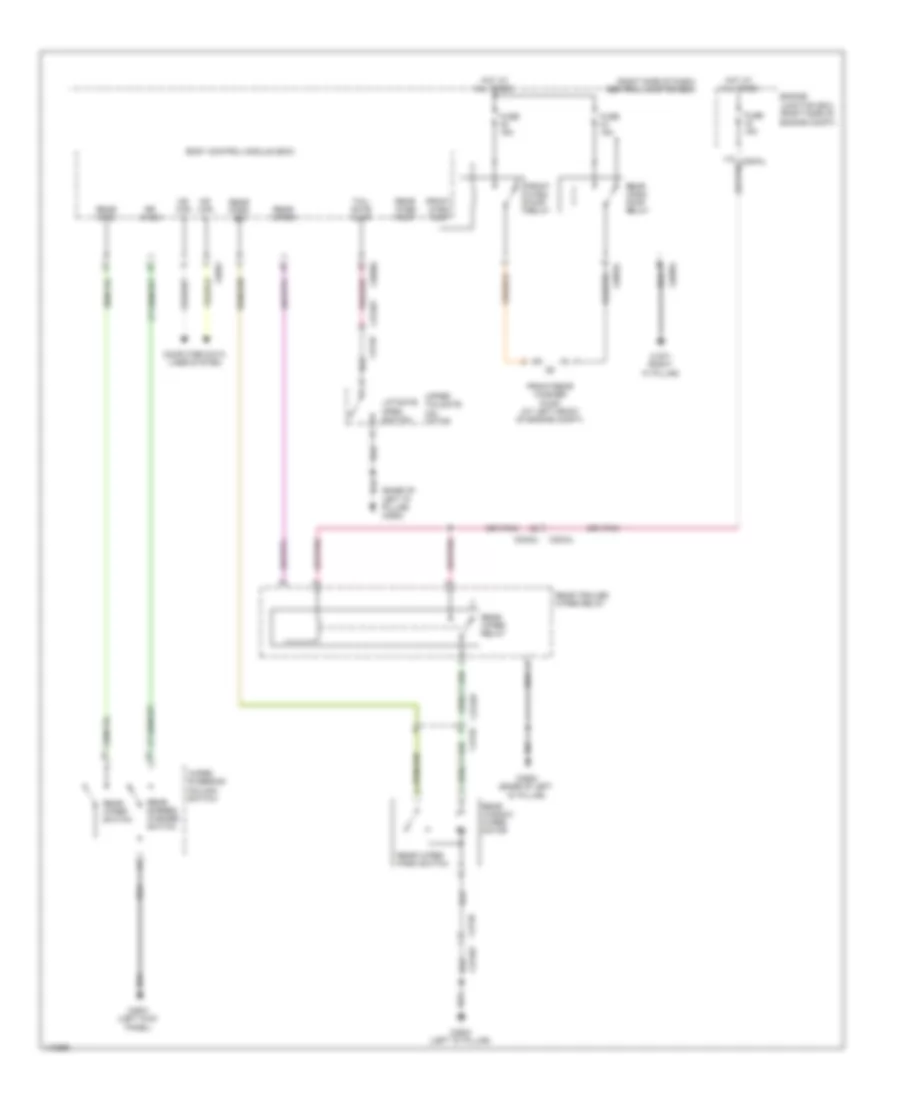 Электросхема заднего стеклоочистителя дворника и омывателя для Land Rover Range Rover Sport Supercharged 2013