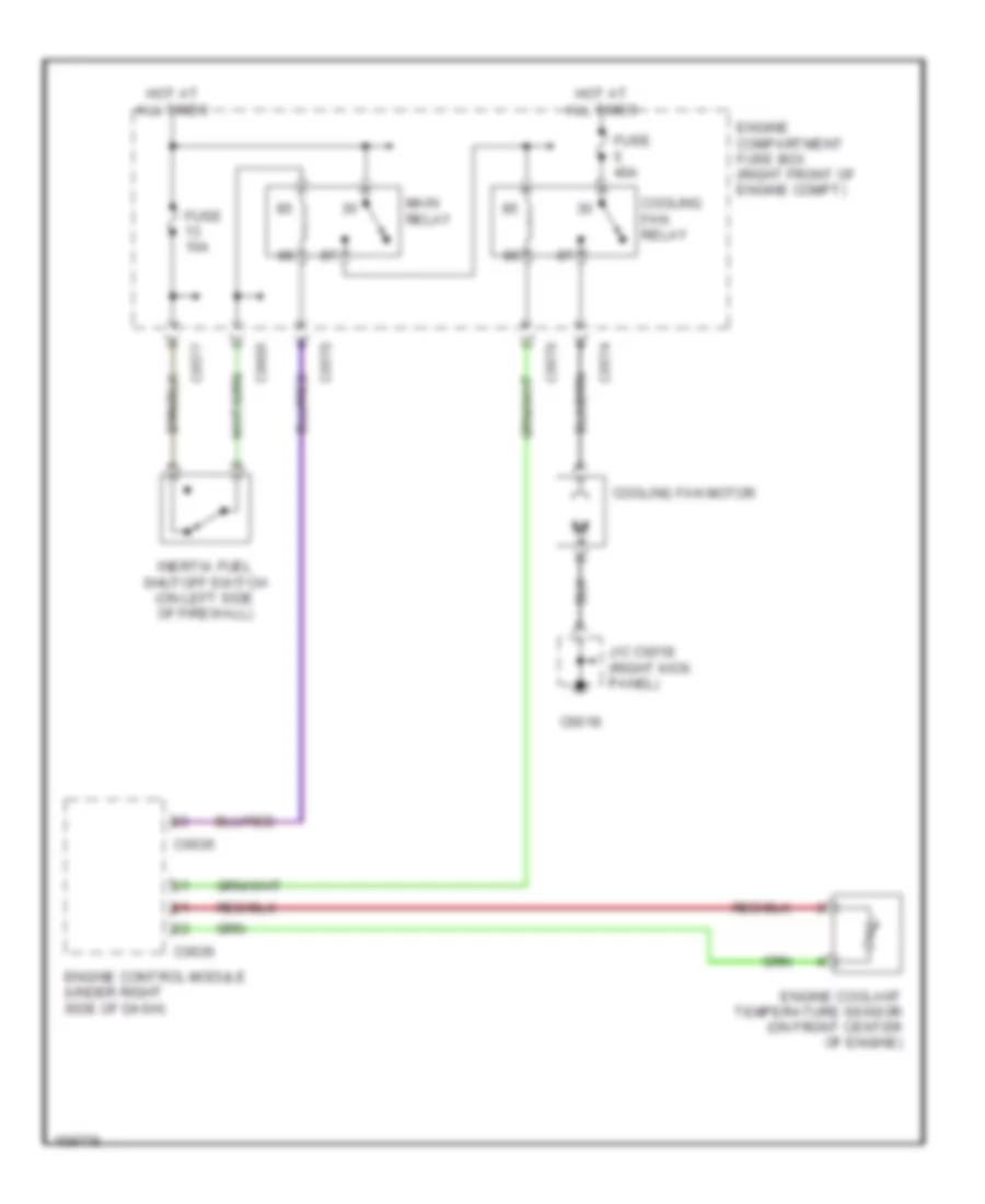 Cooling Fan Wiring Diagram for Land Rover Discovery Series II SD 2002