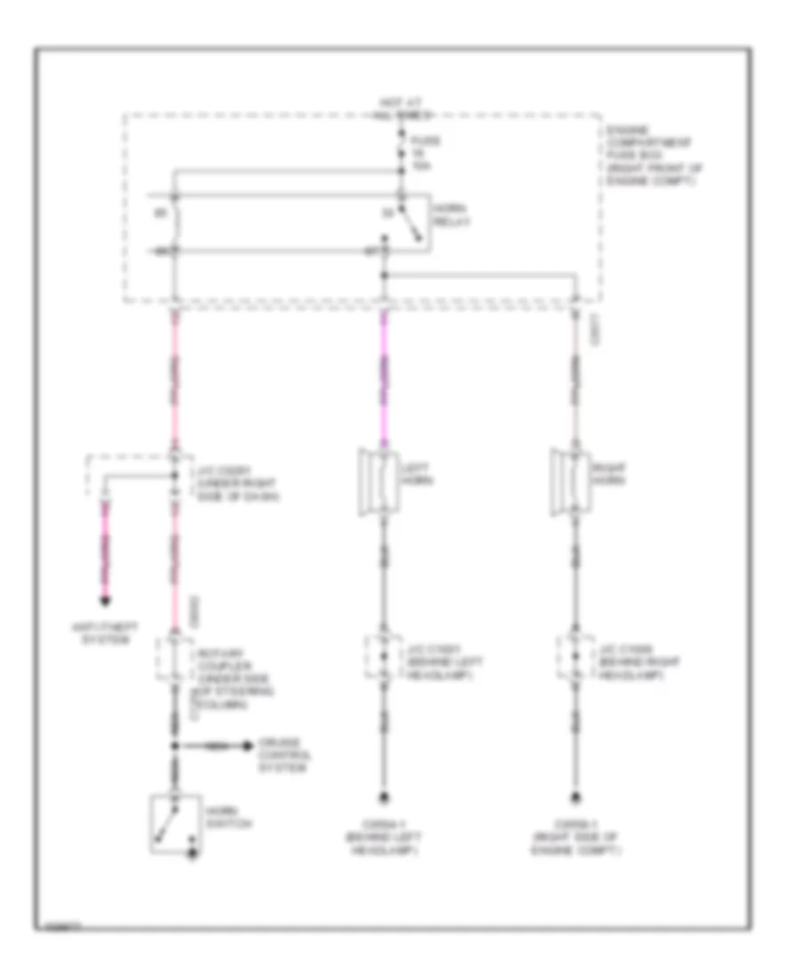 Horn Wiring Diagram for Land Rover Discovery Series II SD 2002