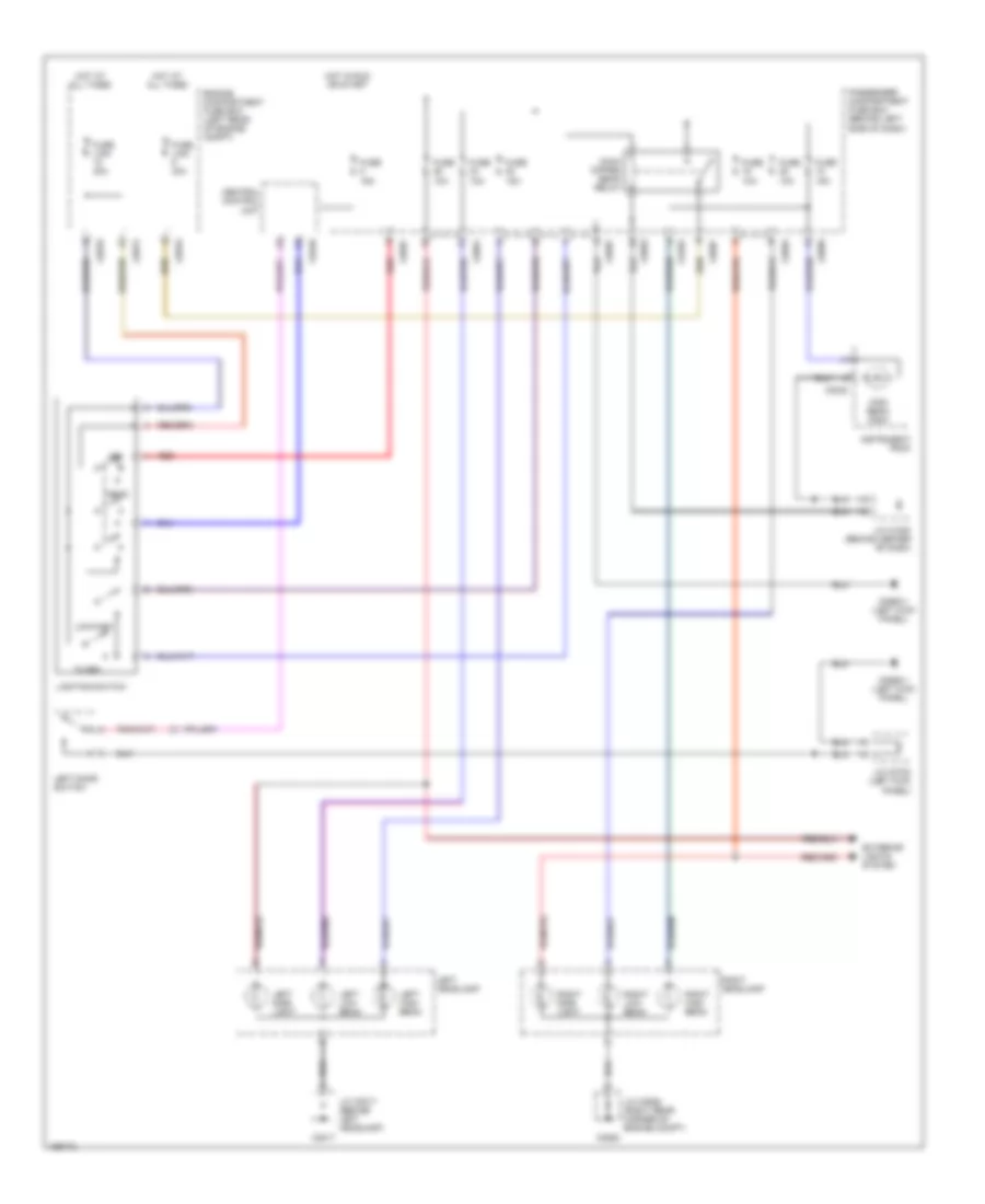 Headlamps Wiring Diagram, without DRL for Land Rover Freelander HSE 2002