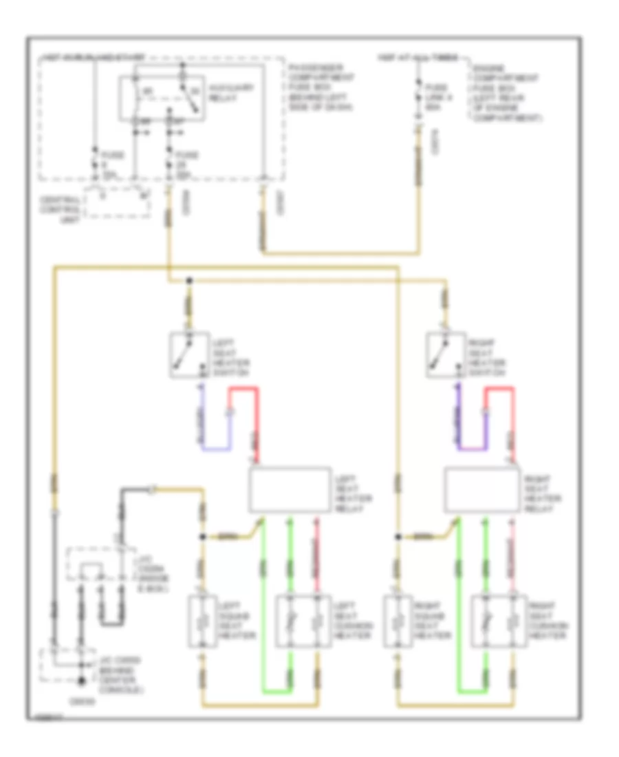 Heated Seats Wiring Diagram for Land Rover Freelander S 2002