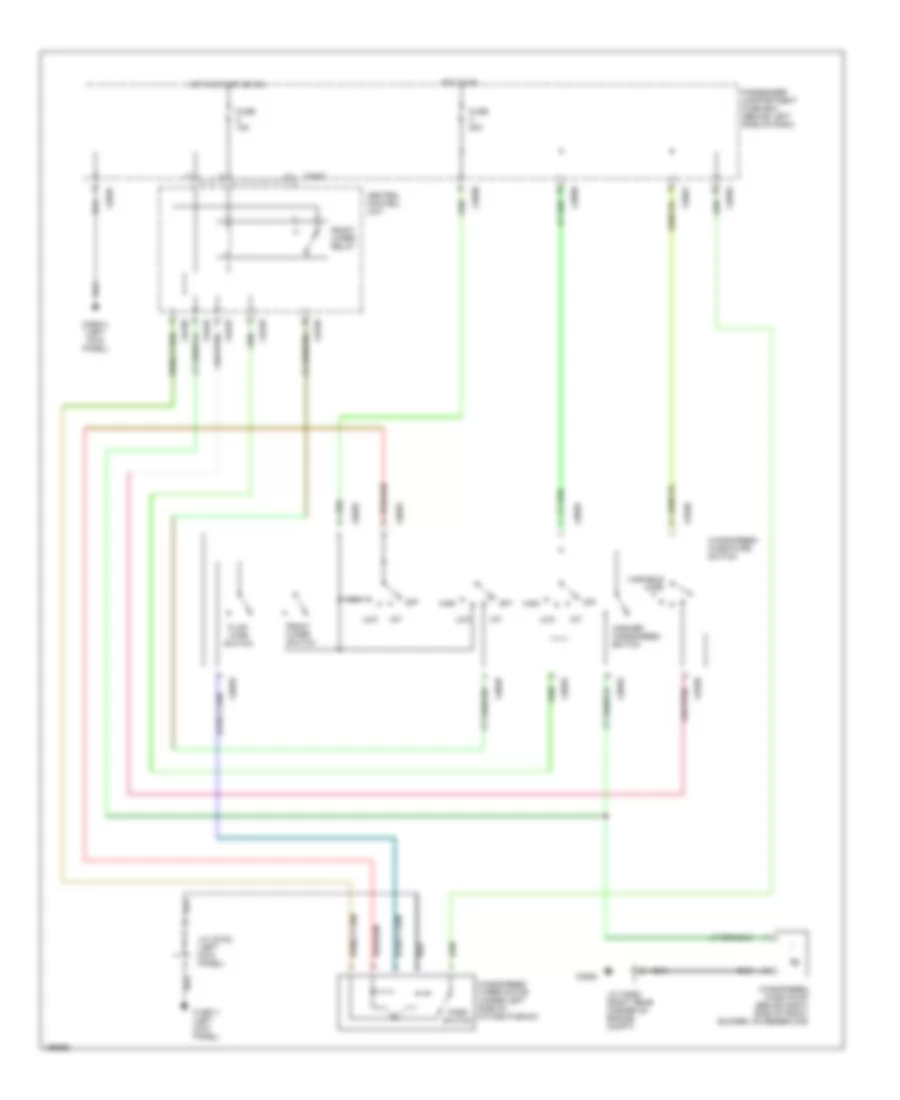 Электросхема переднего дворника стеклоочистителя и омывателя для Land Rover Freelander SE 2002