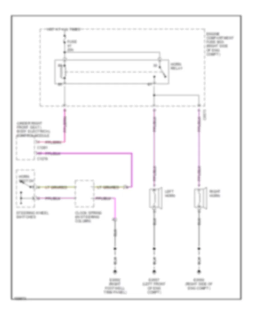 Horn Wiring Diagram for Land Rover Range Rover HSE 2002