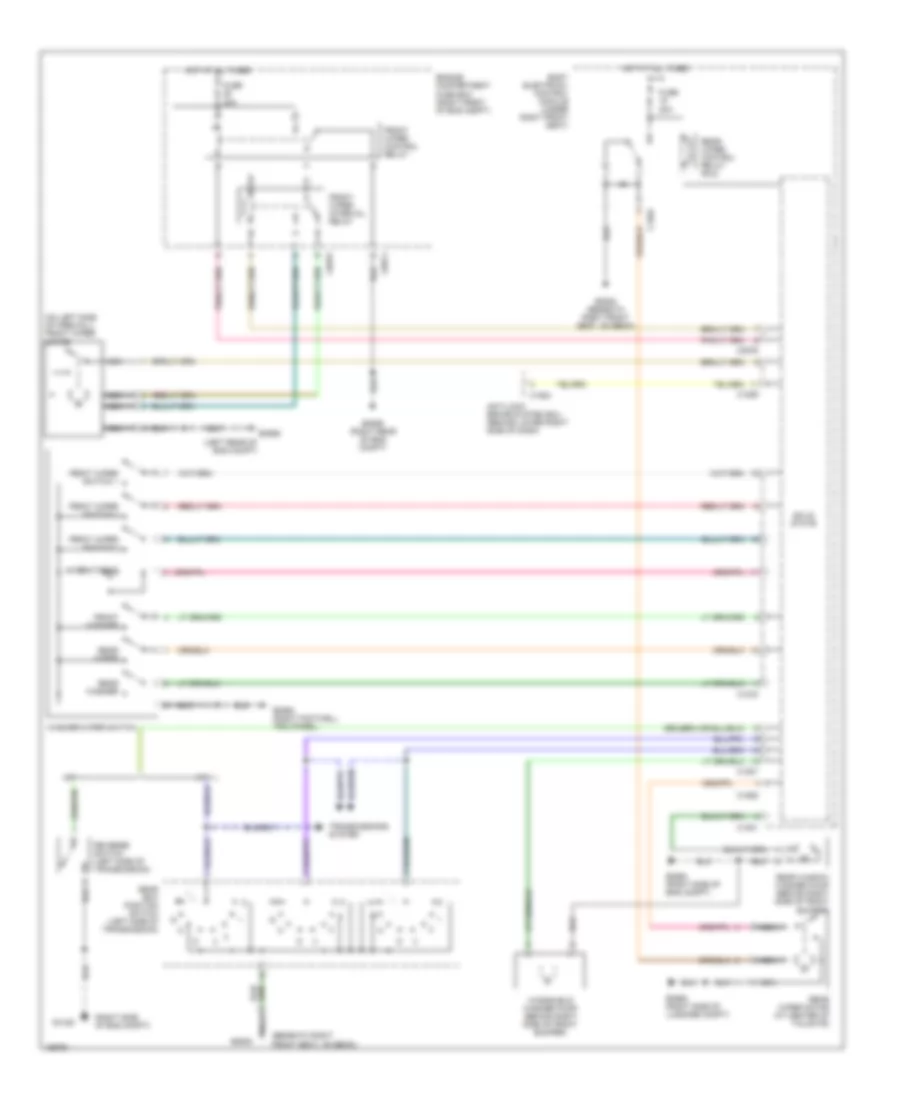 Передняя сторона и Электросхема заднего стеклоочистителя дворника и омывателя для Land Rover Range Rover HSE 2002