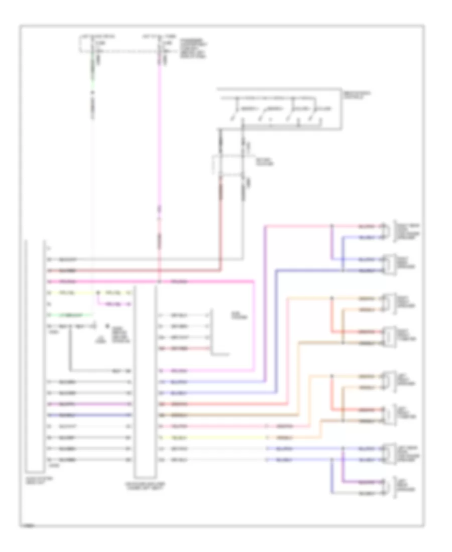 Radio Wiring Diagram, Midline with Amplifier for Land Rover Freelander HSE 2003