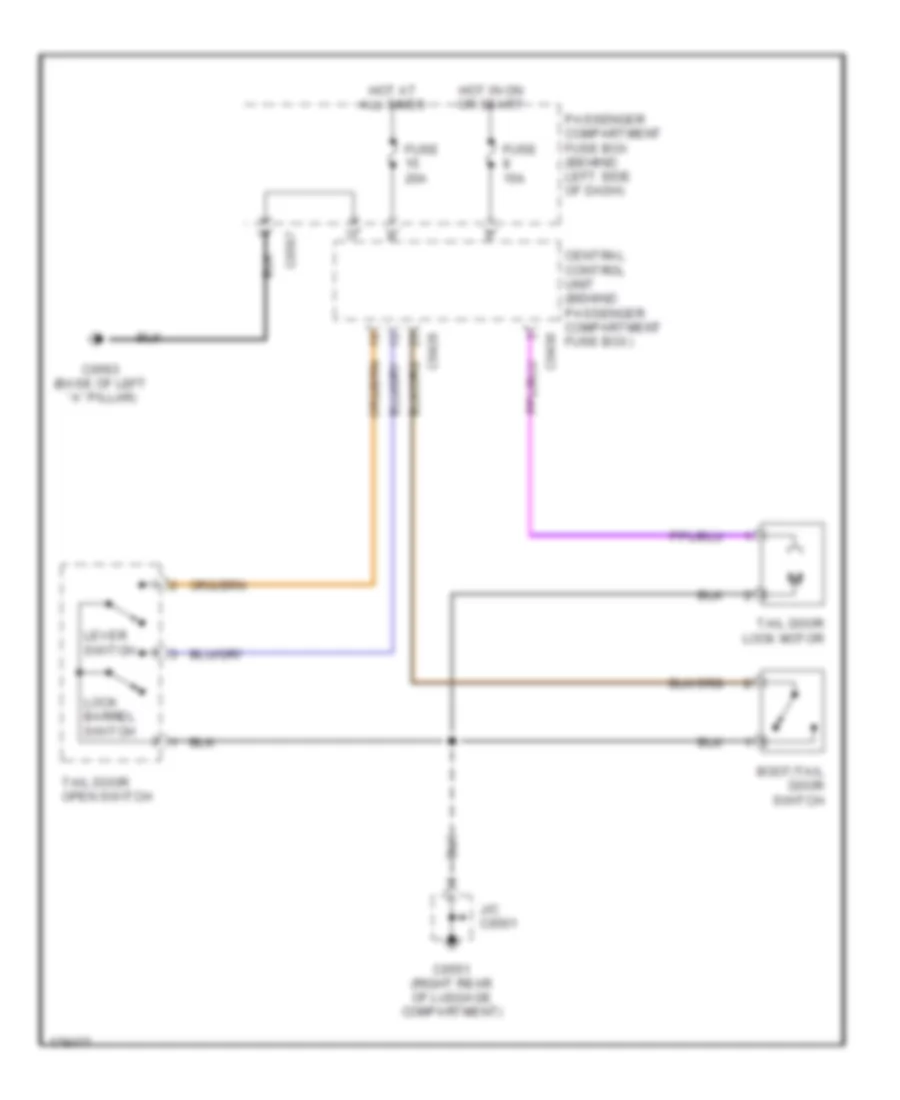 Tailgate Release Wiring Diagram for Land Rover Freelander HSE 2003