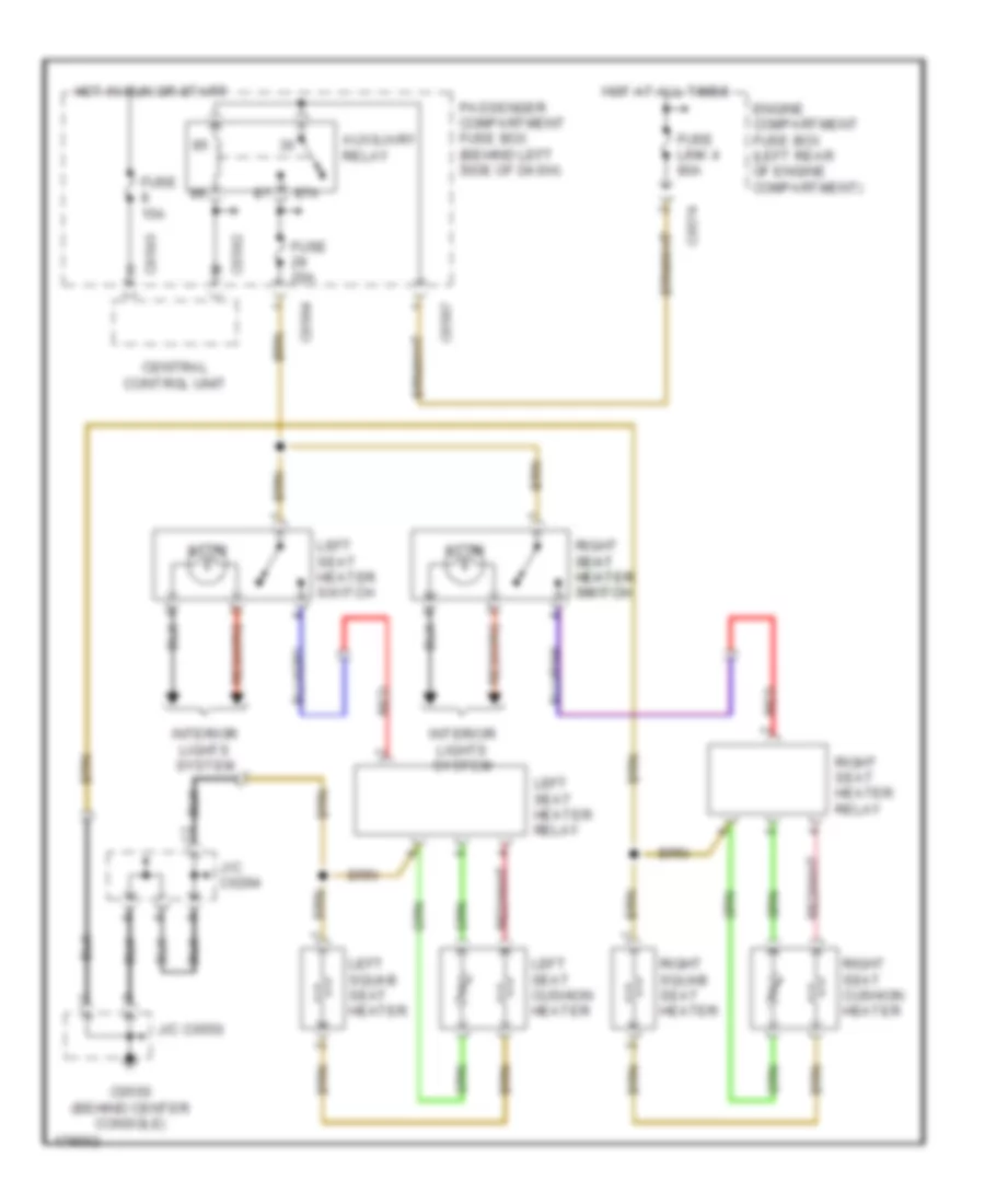 Heated Seats Wiring Diagram for Land Rover Freelander S 2003