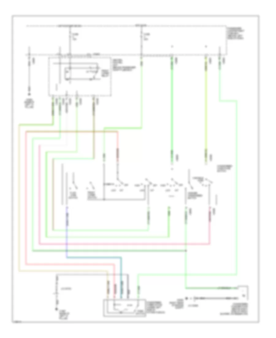 Электросхема передних стеклоочистителей дворников и омывателя лобового стекла для Land Rover Freelander SE3 2003
