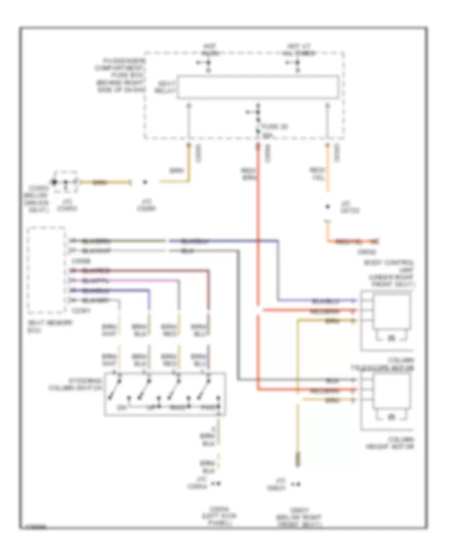 Steering Column Memory Wiring Diagram for Land Rover Range Rover HSE 2003