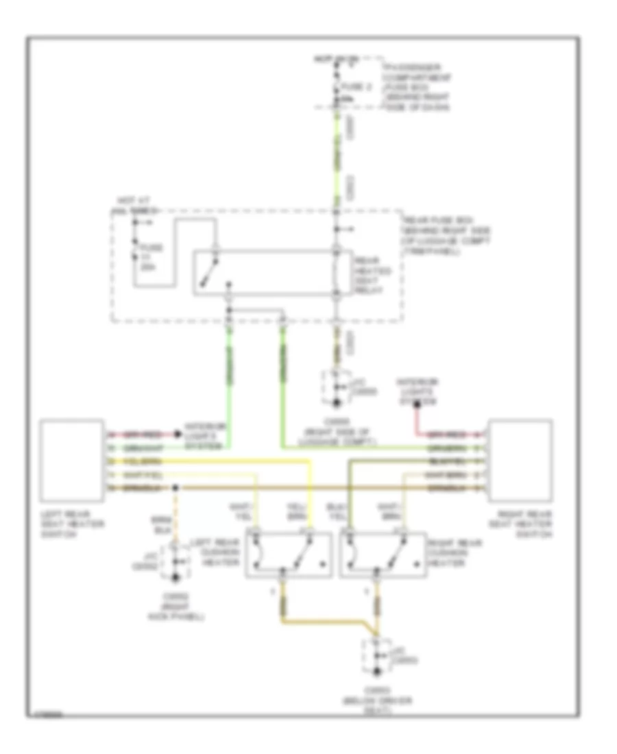 Rear Seat Heater Wiring Diagram for Land Rover Range Rover HSE 2003