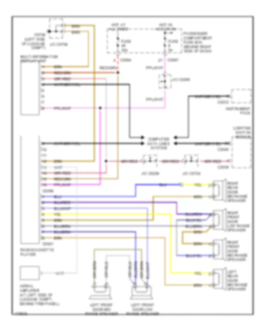 Radio Wiring Diagram, Base for Land Rover Range Rover HSE 2003