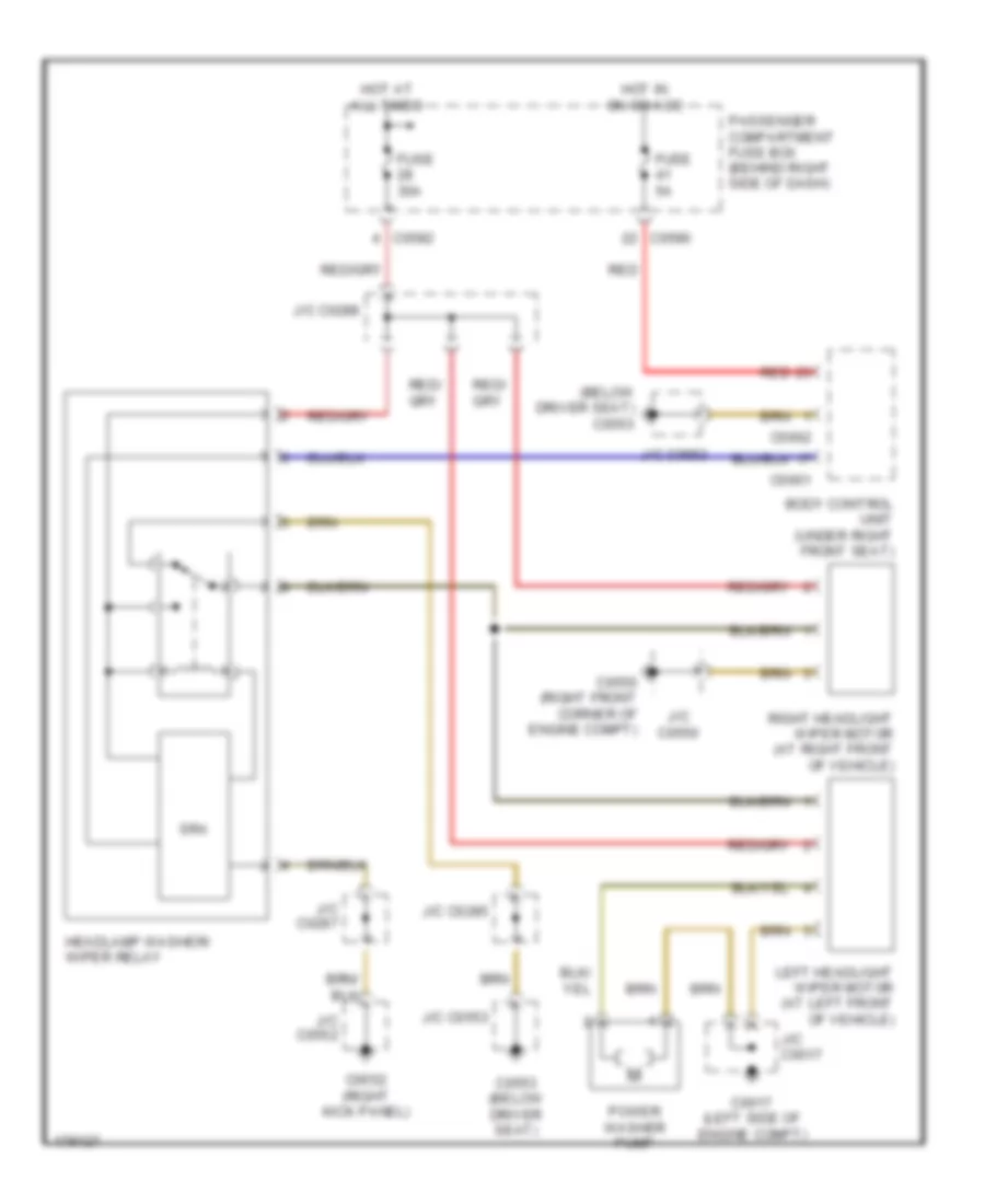 схема шайбы фары для Land Rover Range Rover HSE 2003