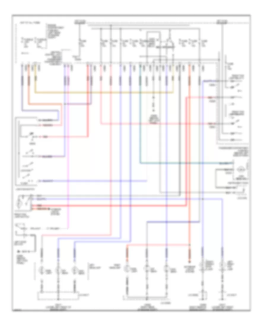 Headlamps Wiring Diagram, without DRL for Land Rover Freelander HSE 2004