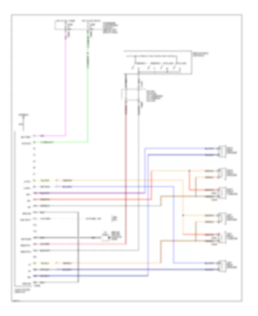 Radio Wiring Diagram, without Amplifier for Land Rover Freelander HSE 2004